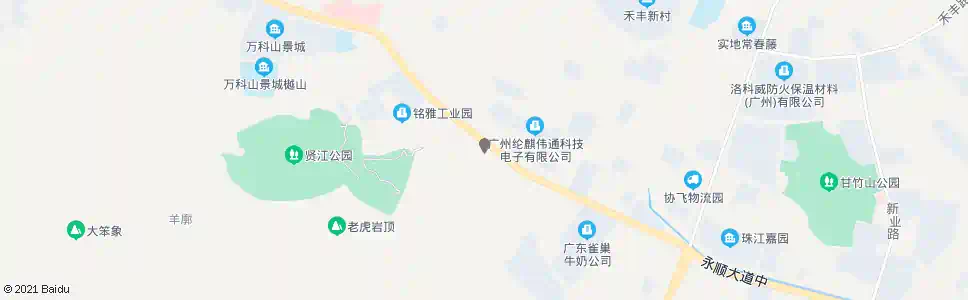 广州贤江村_公交站地图_广州公交_妙搜公交查询2025