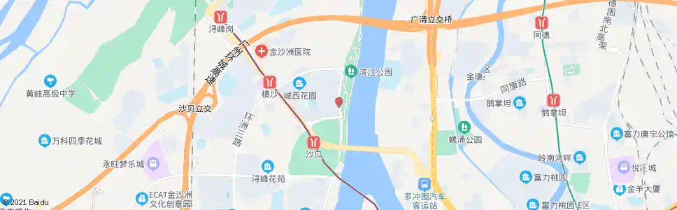 广州金沙洲码头总站_公交站地图_广州公交_妙搜公交查询2025