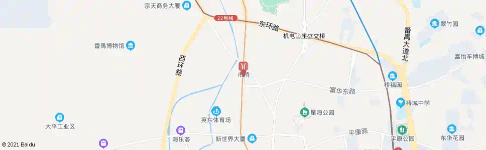 广州百越广场西门(地铁市桥站)_公交站地图_广州公交_妙搜公交查询2025