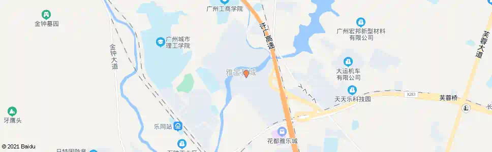 广州雅宝新城_公交站地图_广州公交_妙搜公交查询2025