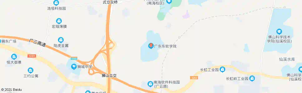 广州东软学院_公交站地图_广州公交_妙搜公交查询2025
