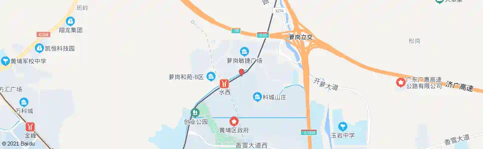 广州水西路北_公交站地图_广州公交_妙搜公交查询2025