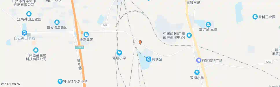 广州郭塘货场_公交站地图_广州公交_妙搜公交查询2025