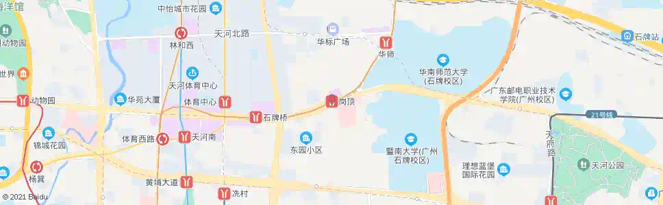 广州岗顶_公交站地图_广州公交_妙搜公交查询2025