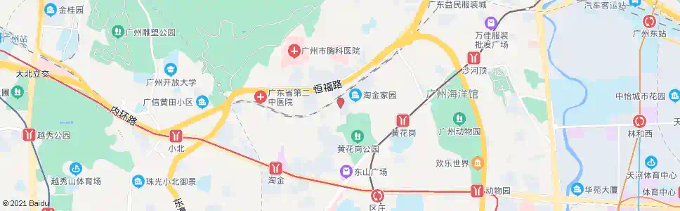 广州淘金东路_公交站地图_广州公交_妙搜公交查询2025