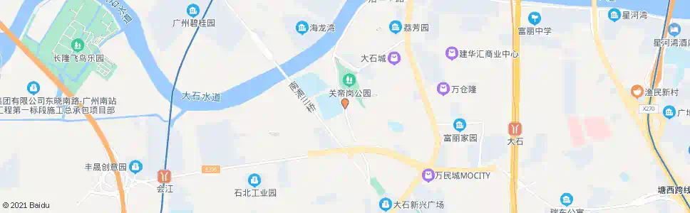 广州大石四中_公交站地图_广州公交_妙搜公交查询2025