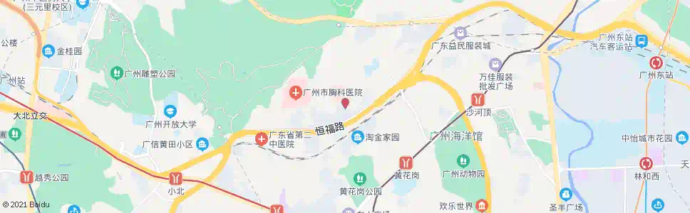广州横枝岗总站(广医肿瘤医院)_公交站地图_广州公交_妙搜公交查询2025