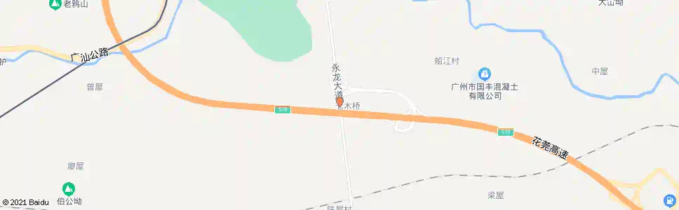 广州永龙大道(七木桥村)_公交站地图_广州公交_妙搜公交查询2025