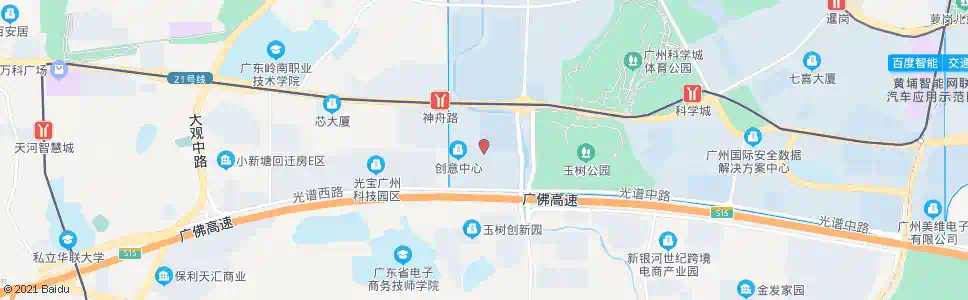 广州彩频路_公交站地图_广州公交_妙搜公交查询2025