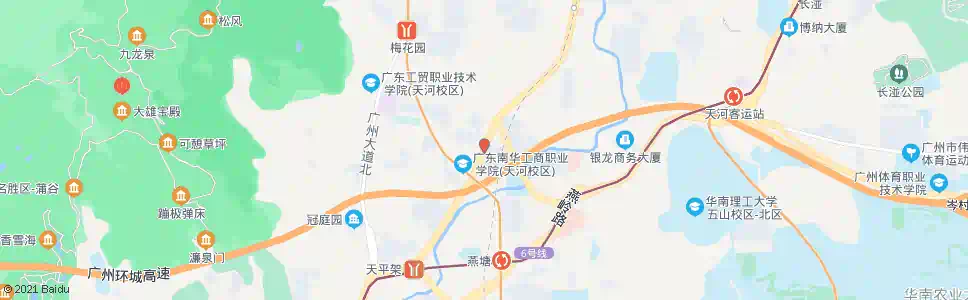 广州南华工商学院_公交站地图_广州公交_妙搜公交查询2025