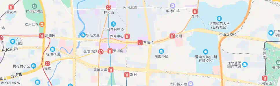广州brt石牌桥_公交站地图_广州公交_妙搜公交查询2025