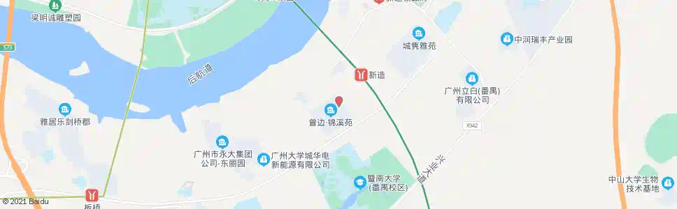 广州曾边村_公交站地图_广州公交_妙搜公交查询2025