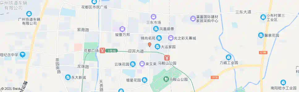 广州大运家园_公交站地图_广州公交_妙搜公交查询2025