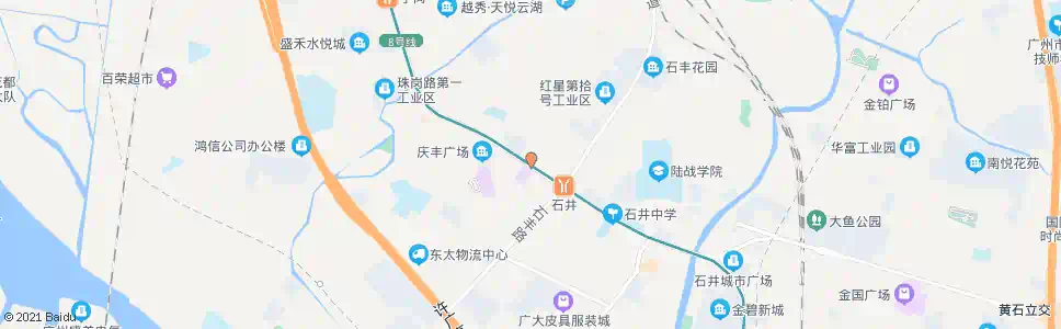 广州红星平安大道南_公交站地图_广州公交_妙搜公交查询2025