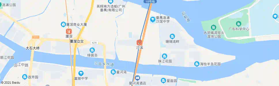 广州沙溪_公交站地图_广州公交_妙搜公交查询2025