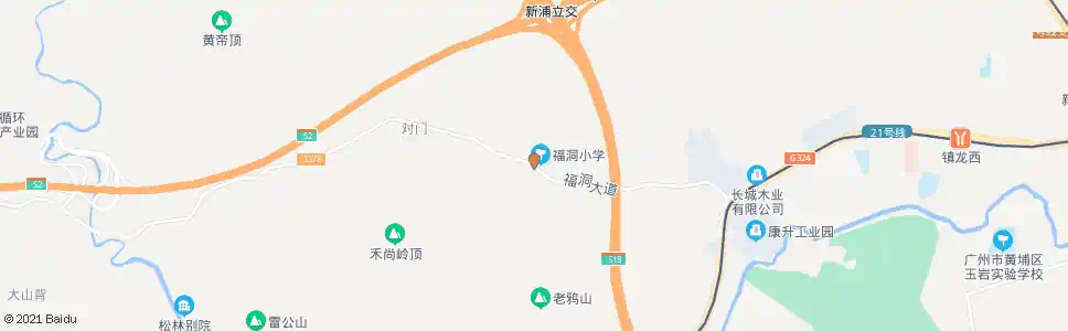 广州福洞小学_公交站地图_广州公交_妙搜公交查询2025
