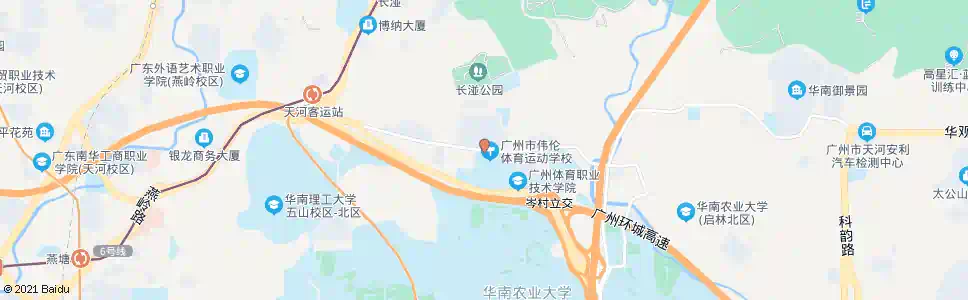 广州伟伦体校_公交站地图_广州公交_妙搜公交查询2025