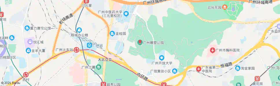 广州雕塑公园_公交站地图_广州公交_妙搜公交查询2025