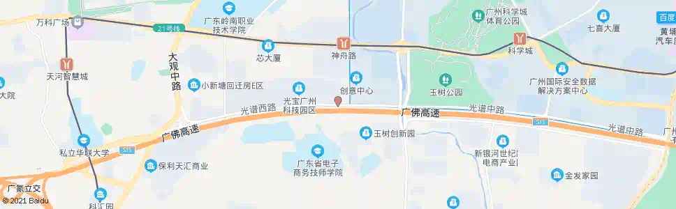 广州光谱西路(神州路路口)_公交站地图_广州公交_妙搜公交查询2025