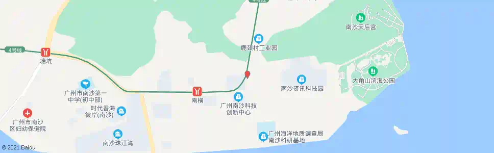 广州南横村_公交站地图_广州公交_妙搜公交查询2025