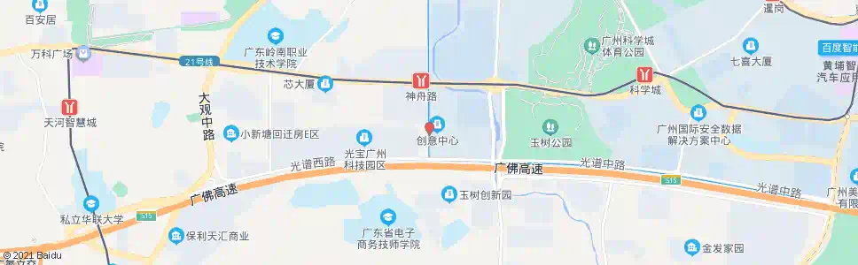 广州科学城彩频路总站_公交站地图_广州公交_妙搜公交查询2025