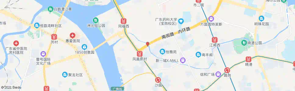 广州南田西站1_公交站地图_广州公交_妙搜公交查询2025