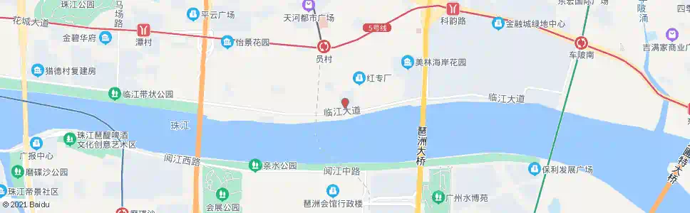 广州临江大道东2_公交站地图_广州公交_妙搜公交查询2025