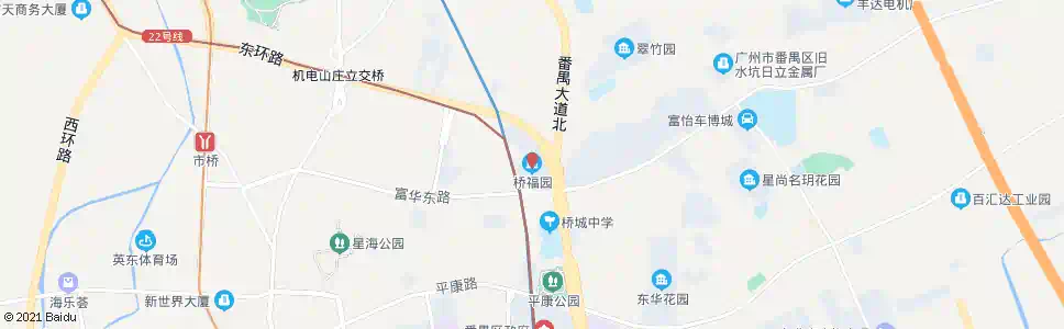 广州桥福园(富华东路)_公交站地图_广州公交_妙搜公交查询2025
