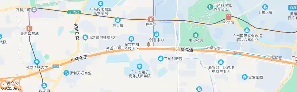 广州光谱西路(神舟路口)_公交站地图_广州公交_妙搜公交查询2025