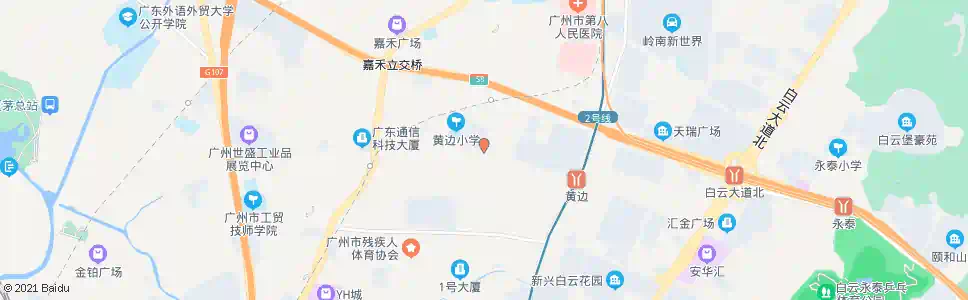 广州黄边北路中_公交站地图_广州公交_妙搜公交查询2025