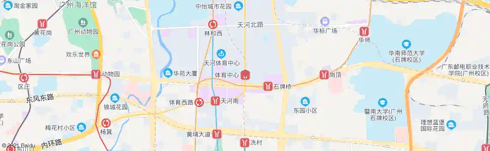 广州体育中心站_公交站地图_广州公交_妙搜公交查询2025