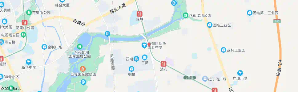 广州清布中学_公交站地图_广州公交_妙搜公交查询2025