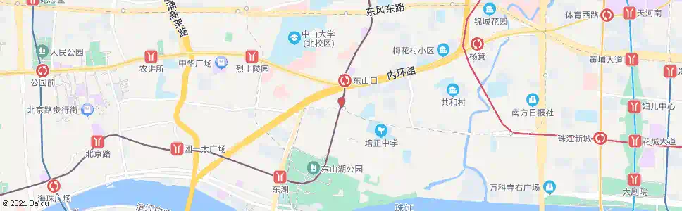 广州东山总站(署前路)_公交站地图_广州公交_妙搜公交查询2025