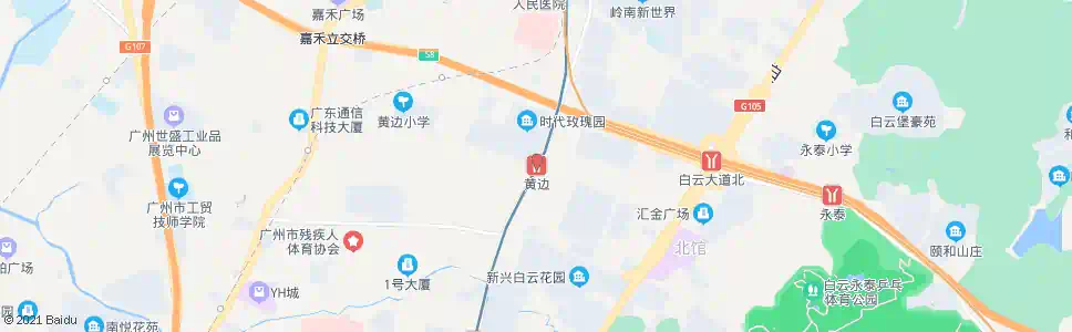 广州地铁黄边站_公交站地图_广州公交_妙搜公交查询2025