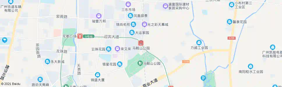 广州马鞍山公园_公交站地图_广州公交_妙搜公交查询2025