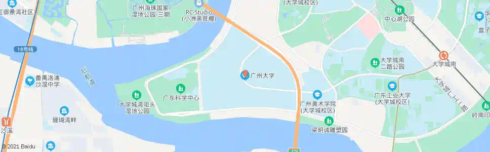 广州大学城北商业区_公交站地图_广州公交_妙搜公交查询2025