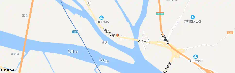 广州万洲桥北_公交站地图_广州公交_妙搜公交查询2025