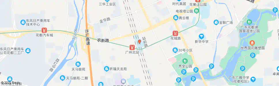 广州花都火车站(广州北站)_公交站地图_广州公交_妙搜公交查询2025
