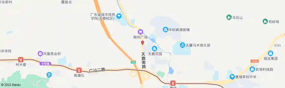 广州天鹿小区_公交站地图_广州公交_妙搜公交查询2025