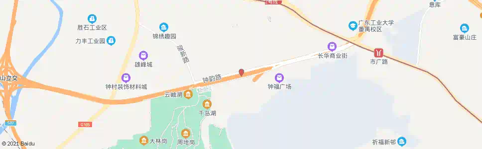 广州钟一工业区_公交站地图_广州公交_妙搜公交查询2025