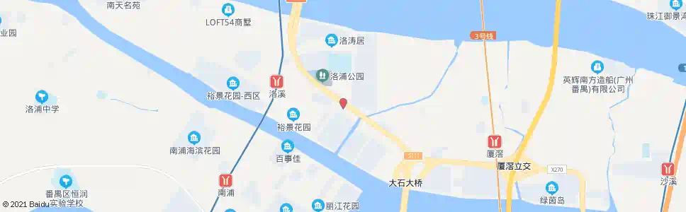 广州洛溪新城_公交站地图_广州公交_妙搜公交查询2025