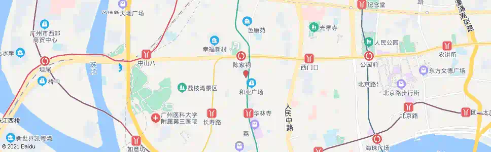 广州龙津中路_公交站地图_广州公交_妙搜公交查询2025