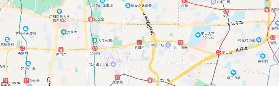 广州农讲所站_公交站地图_广州公交_妙搜公交查询2025