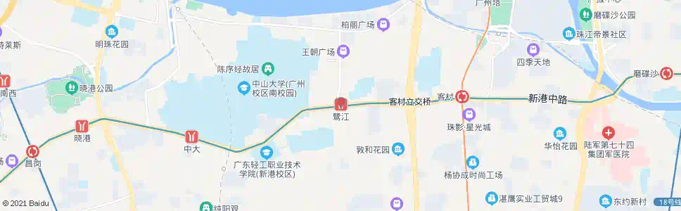 广州鹭江_公交站地图_广州公交_妙搜公交查询2025