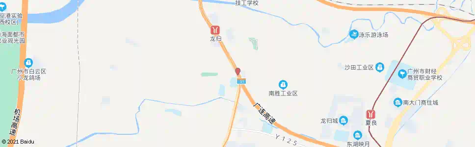 广州龙归华侨医院_公交站地图_广州公交_妙搜公交查询2025