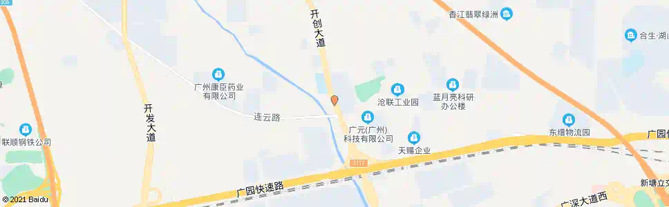 广州开创大道(连云路口)_公交站地图_广州公交_妙搜公交查询2025