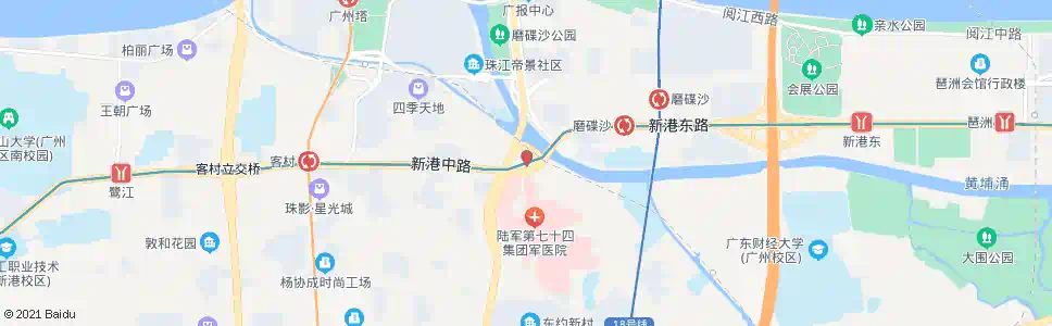 广州赤岗站_公交站地图_广州公交_妙搜公交查询2025