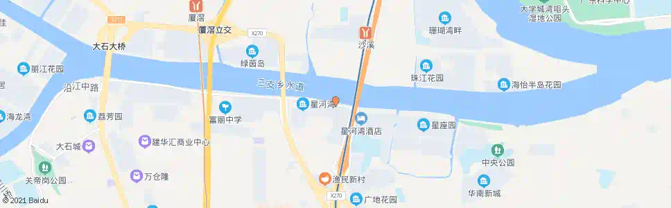 广州番禺大桥底_公交站地图_广州公交_妙搜公交查询2025