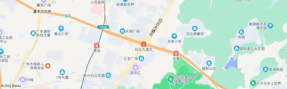 广州地铁白云大道北_公交站地图_广州公交_妙搜公交查询2025