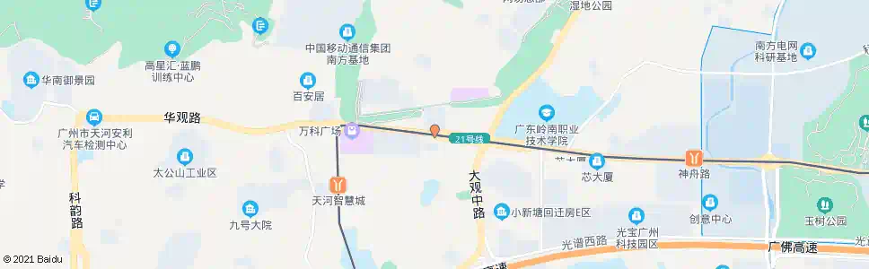 广州科韵北路华观路口_公交站地图_广州公交_妙搜公交查询2025